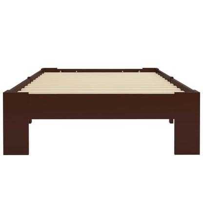 Estrutura de cama 90x200 cm pinho maciço castanho-escuro