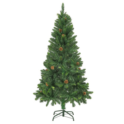 Árvore de Natal artificial com pinhas 150 cm verde