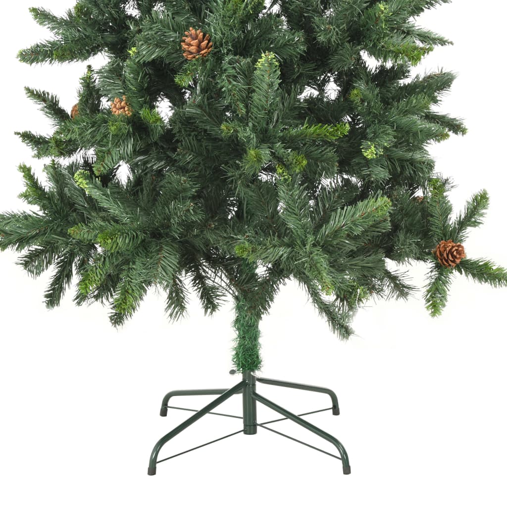 Árvore de Natal artificial com pinhas 180 cm verde