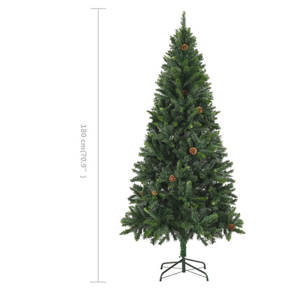 Árvore de Natal artificial com pinhas 180 cm verde