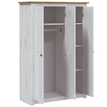 Roupeiro com 3 portas branco 118x50x171,5 cm pinho Panamá