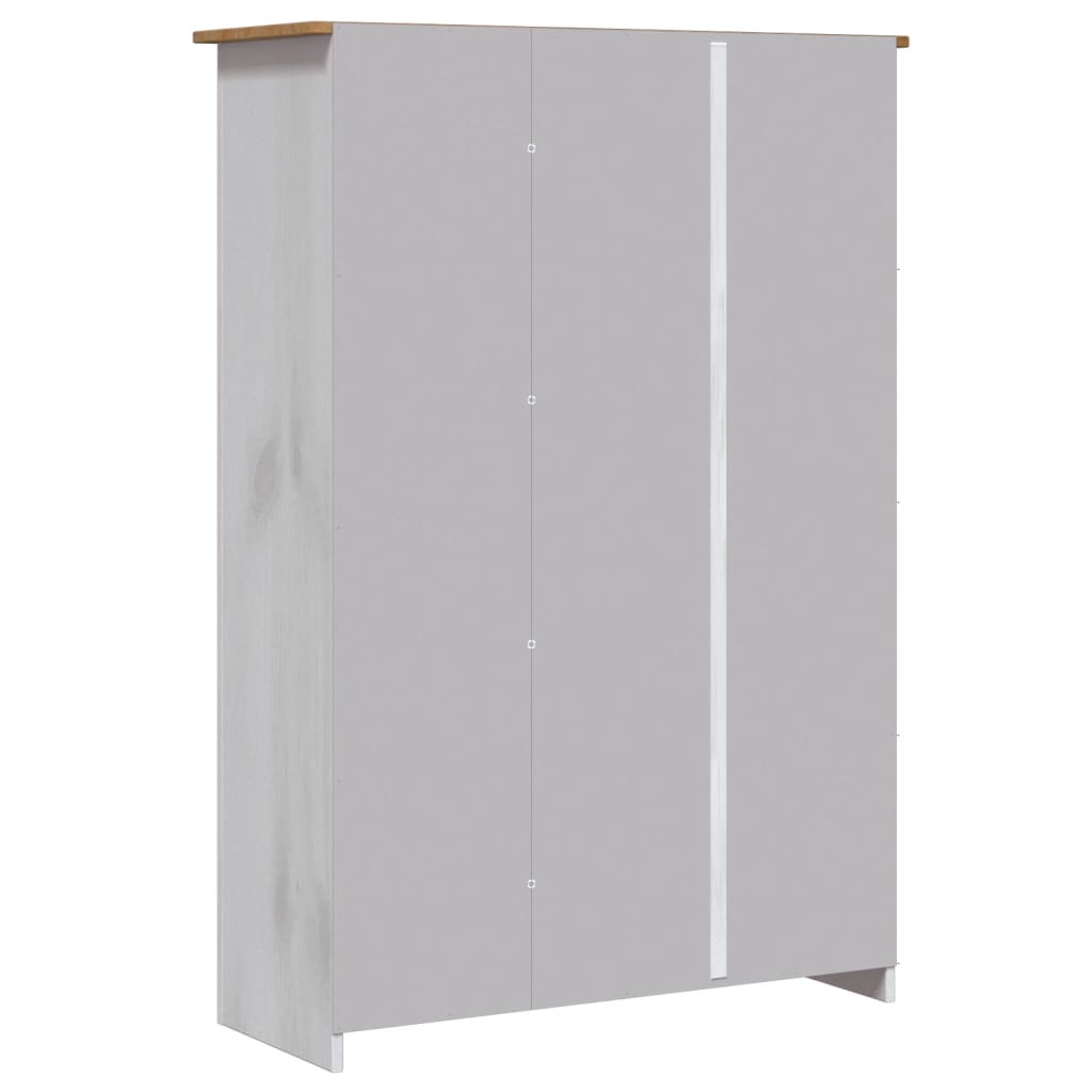 Roupeiro com 3 portas branco 118x50x171,5 cm pinho Panamá