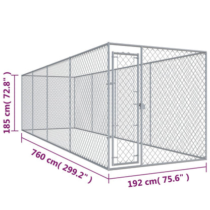 Canil de exterior 760x192x185 cm