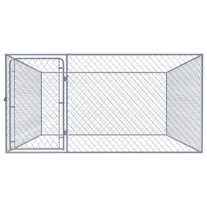 Canil de exterior em aço galvanizado 2x2x1 m