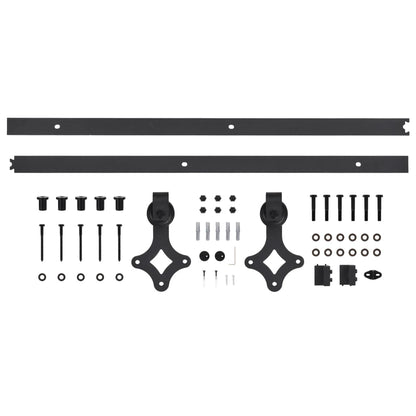 Kit de ferragens para porta deslizante SKIEN 183 cm aço preto