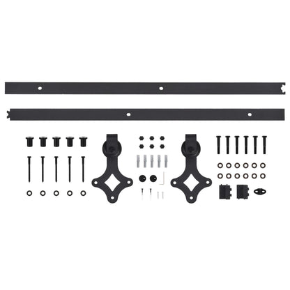 Kit de ferragens para porta deslizante SKIEN 200 cm aço preto