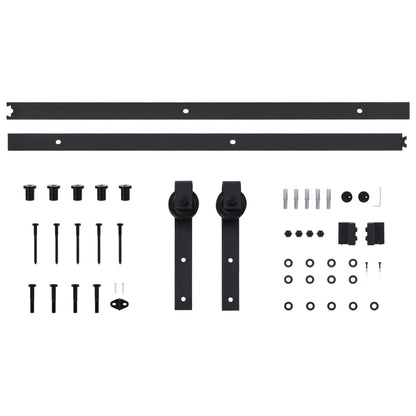 Kit de ferragens para porta deslizante SKIEN 183 cm aço preto