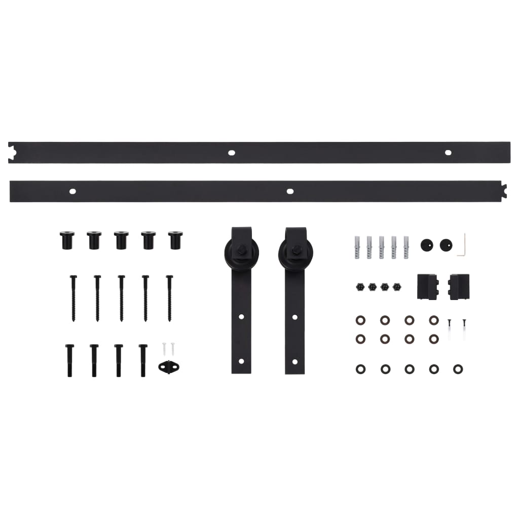 Kit de ferragens para porta deslizante SKIEN 200 cm aço preto