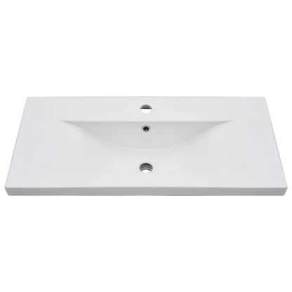 Lavatório embutido 81x39,5x18,5 cm cerâmica branco