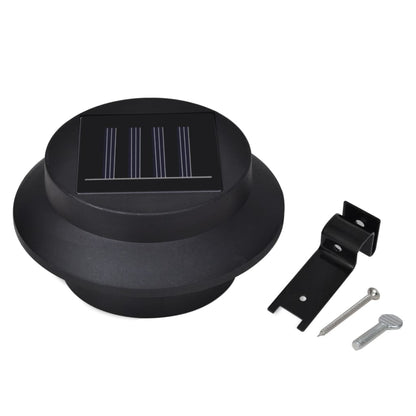 Candeeiros solares de exterior LED para vedações 12 pcs preto