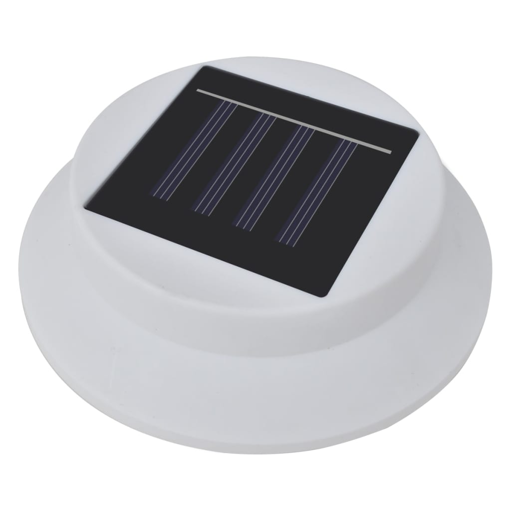 Candeeiros solares de exterior LED para vedações 12 pcs branco