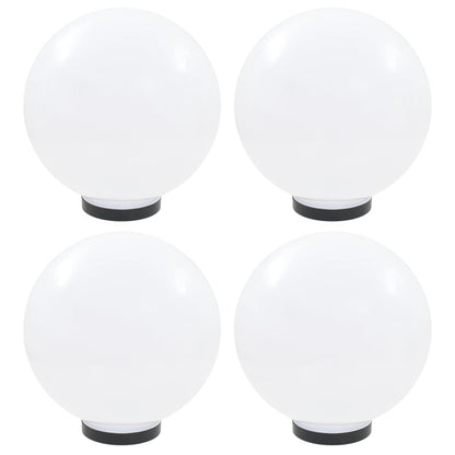 Candeeiros esféricos LED 4 pcs 30 cm PMMA