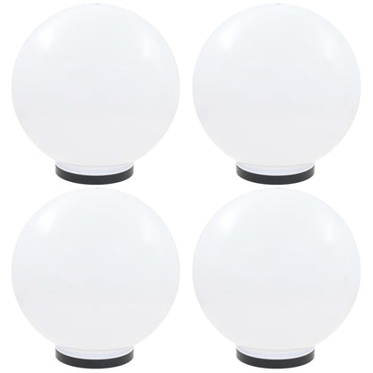 Candeeiros esféricos LED 4 pcs 40 cm PMMA