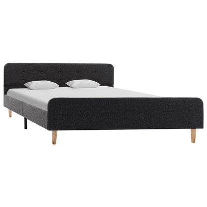 Estrutura de cama 160x200 cm serapilheira cinzento-escuro