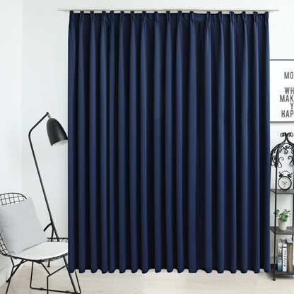 Cortina blackout com ganchos 290x245 cm azul