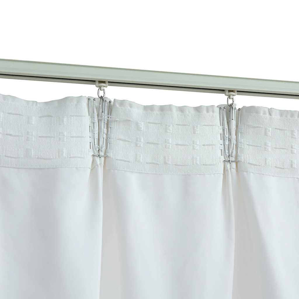 Cortinas blackout com ganchos 2 pcs 140x175 cm branco sujo