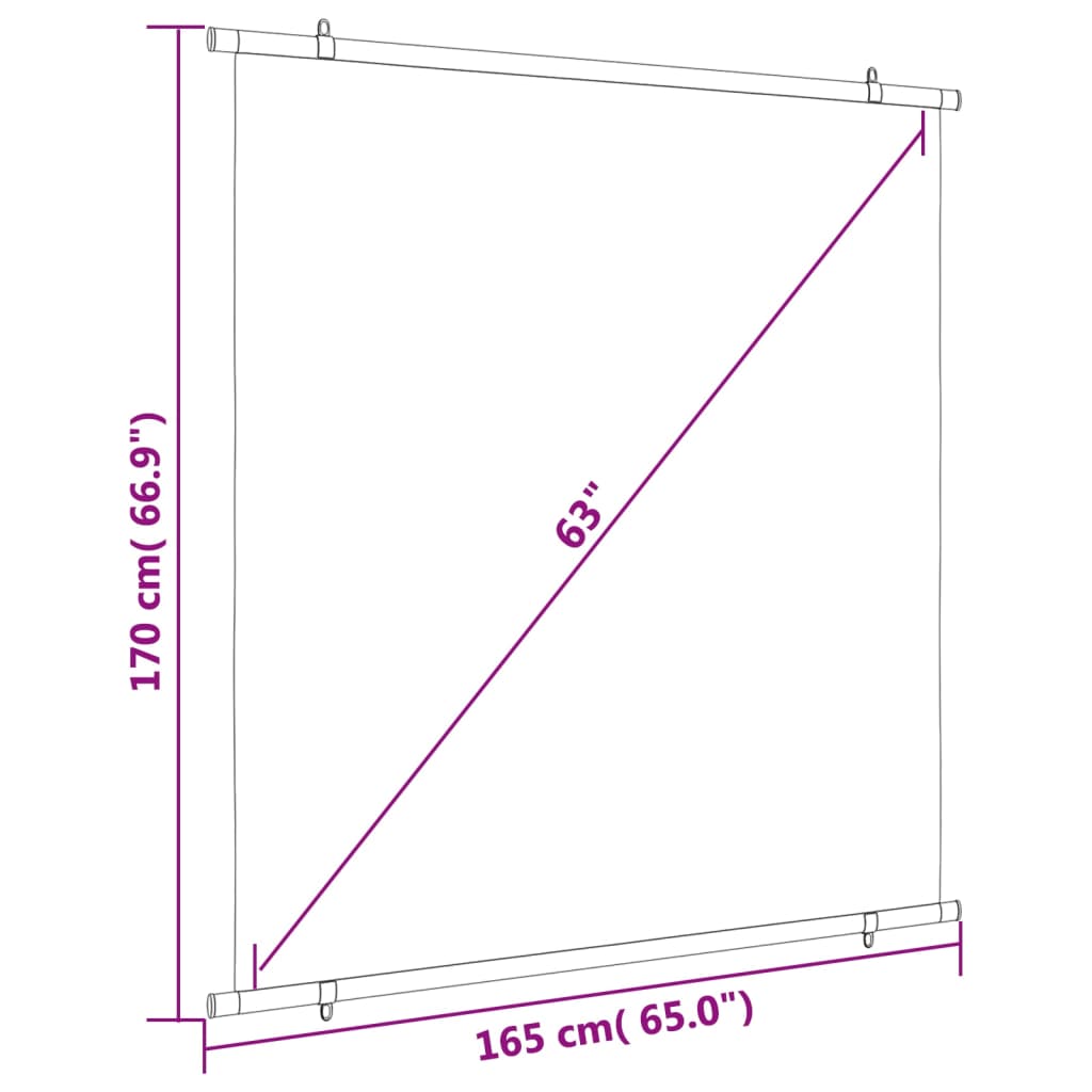 Tela de projeção 63" 1:1