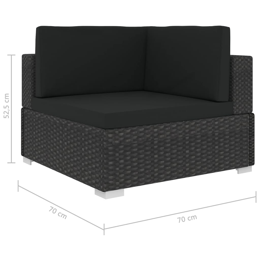 Conjunto Lounge Lubish de Jardim em Vime - Sofá e Mesa de Centro - Design Moderno