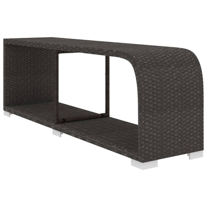 8 pcs conjunto lounge de jardim c/ almofadões vime PE preto