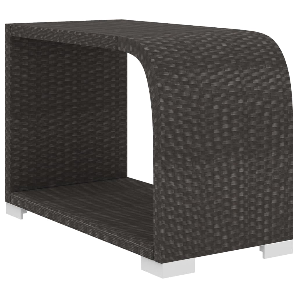 8 pcs conjunto lounge de jardim c/ almofadões vime PE preto