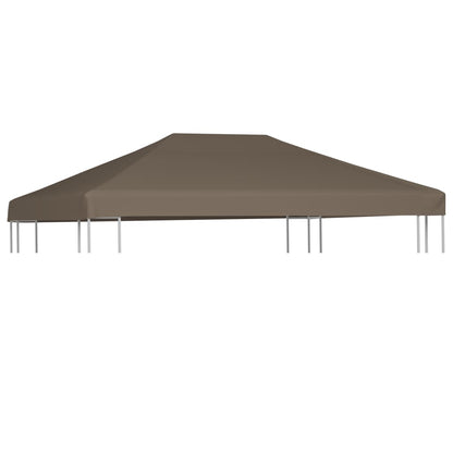 Cobertura de gazebo 310 g/m² 3x4 m cinzento-acastanhado