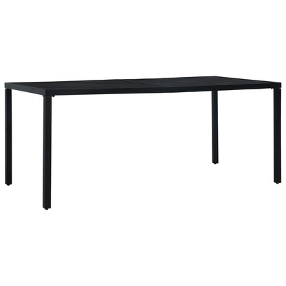 Mesa de jardim 180x83x72 cm aço preto