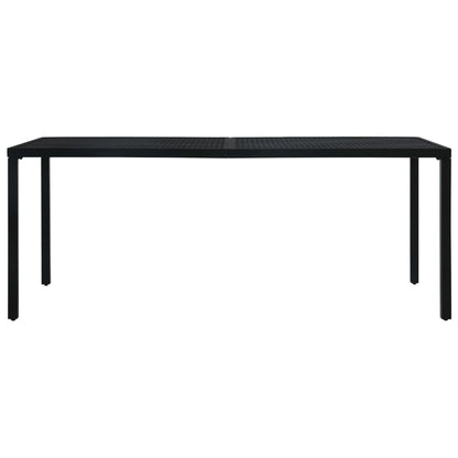 Mesa de jardim 180x83x72 cm aço preto