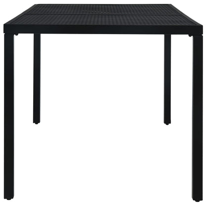 Mesa de jardim 180x83x72 cm aço preto