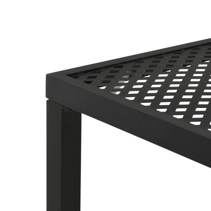 Mesa de jardim 180x83x72 cm aço preto