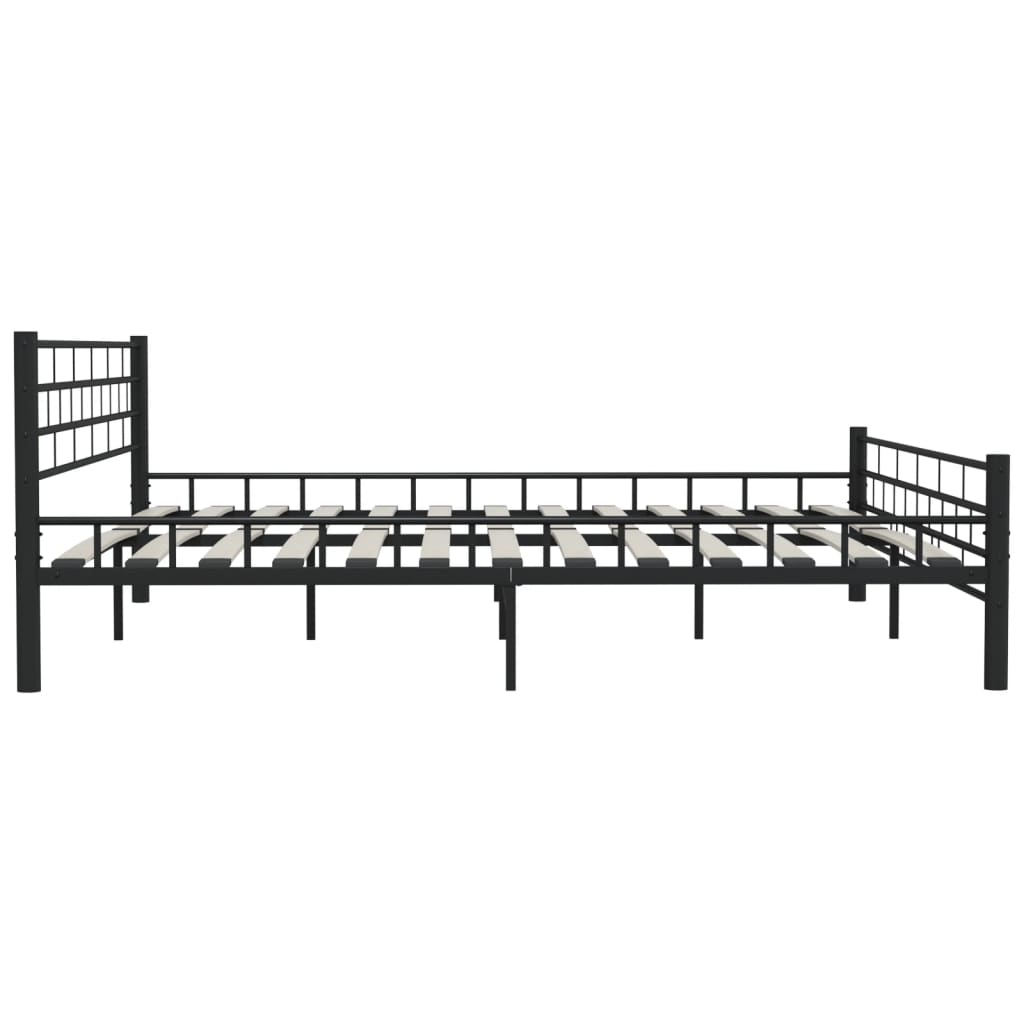 Estrutura de cama 200x200 cm aço preto