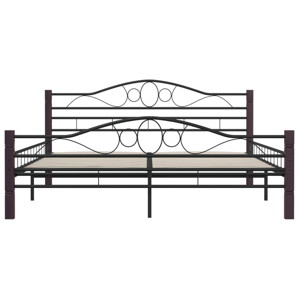 Estrutura de cama 160x200 cm metal preto