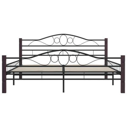 Estrutura de cama 160x200 cm metal preto