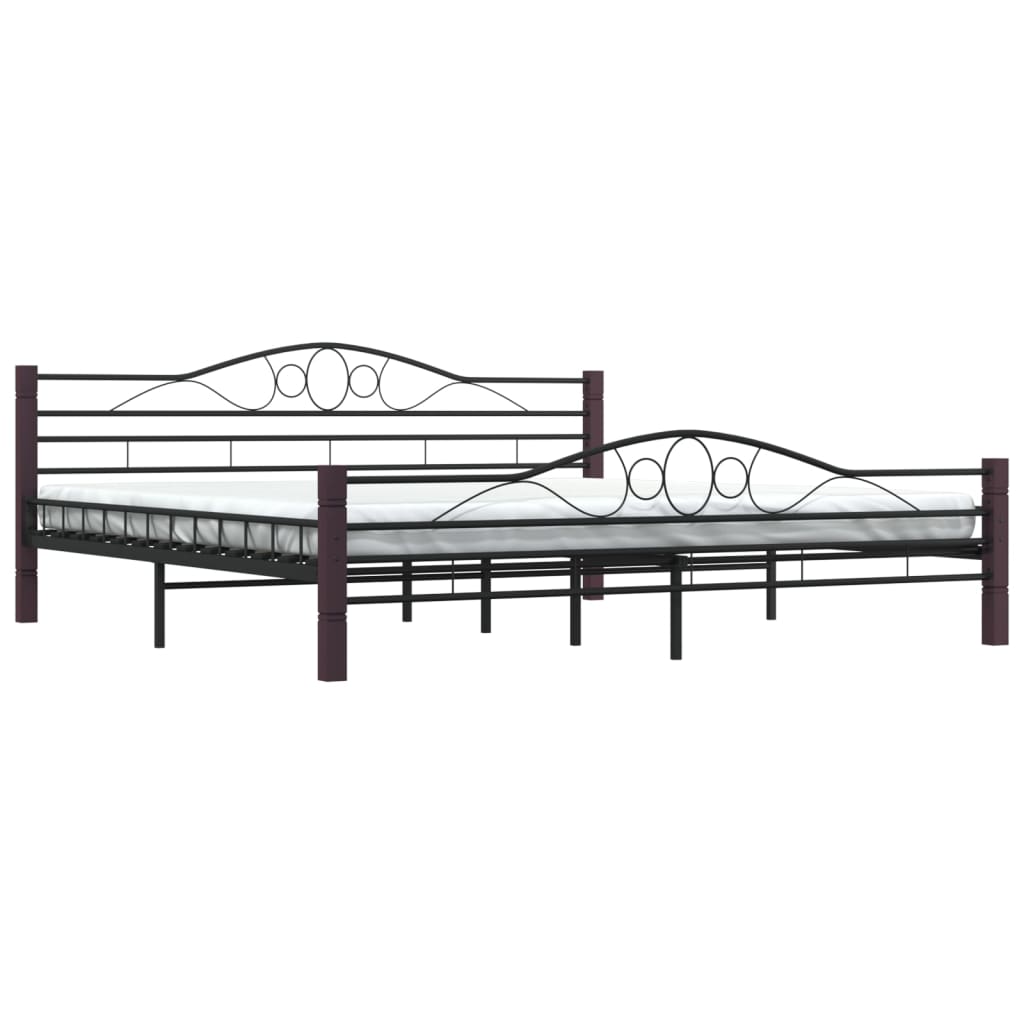 Estrutura de cama metal 180x200 cm preto