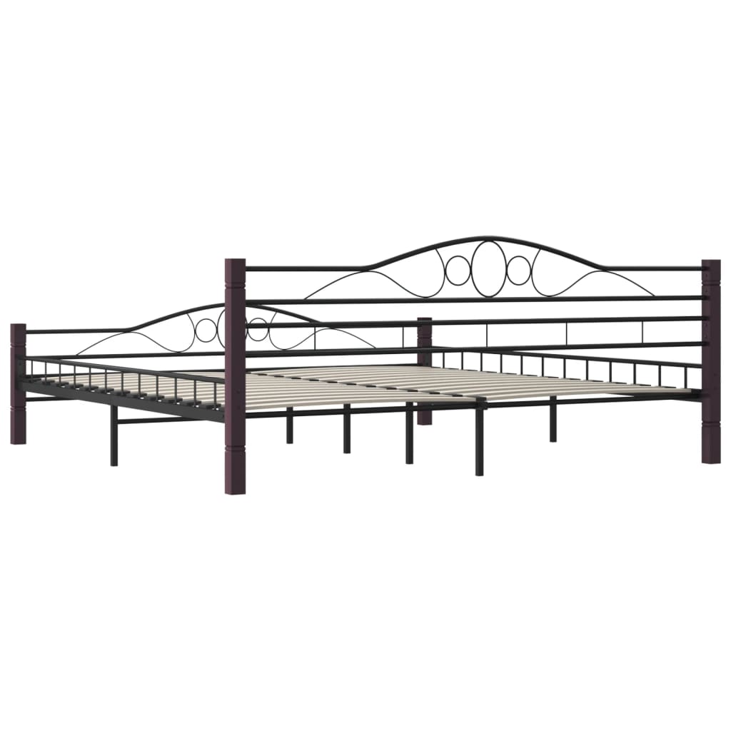 Estrutura de cama 200x200 cm metal preto