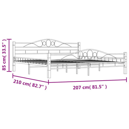 Estrutura de cama 200x200 cm metal preto