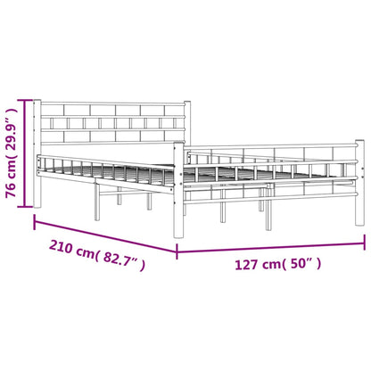 Estrutura de cama 120x200 cm metal branco