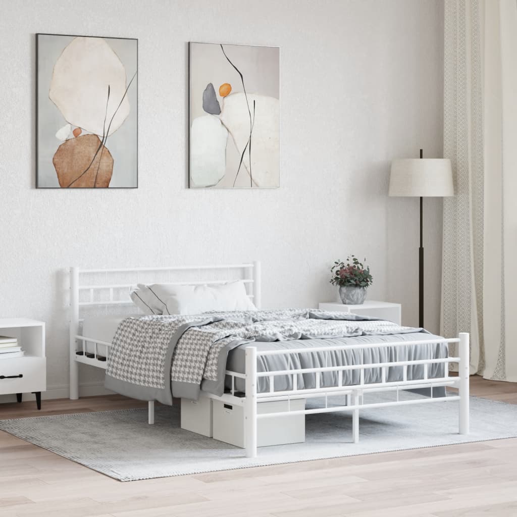 Estrutura de cama 120x200 cm metal branco