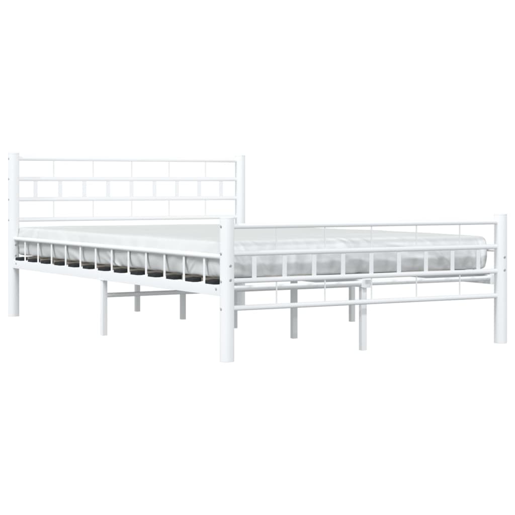 Estrutura de cama metal 140x200 cm branco