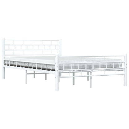 Estrutura de cama metal 140x200 cm branco