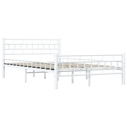 Estrutura de cama metal 140x200 cm branco