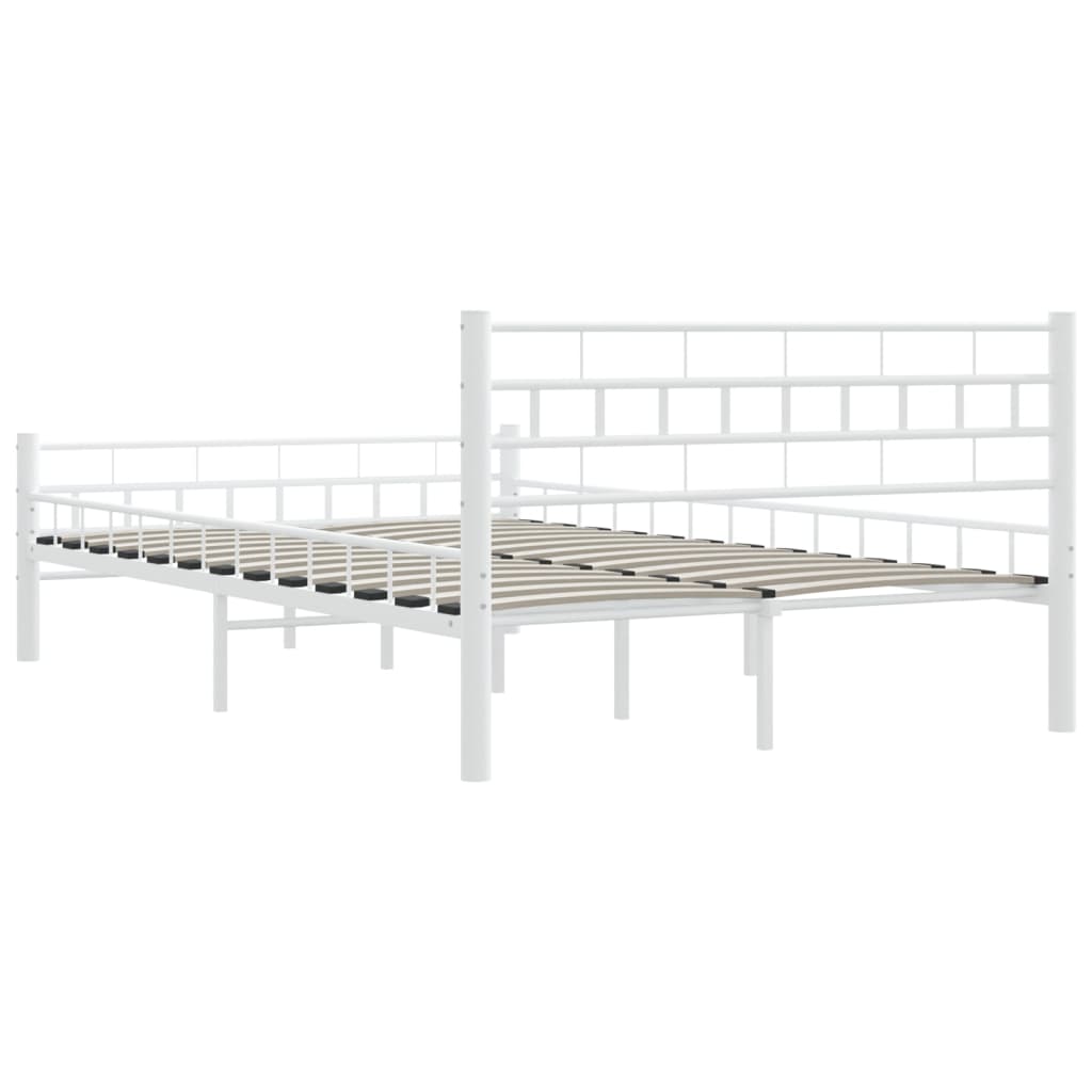 Estrutura de cama metal 140x200 cm branco