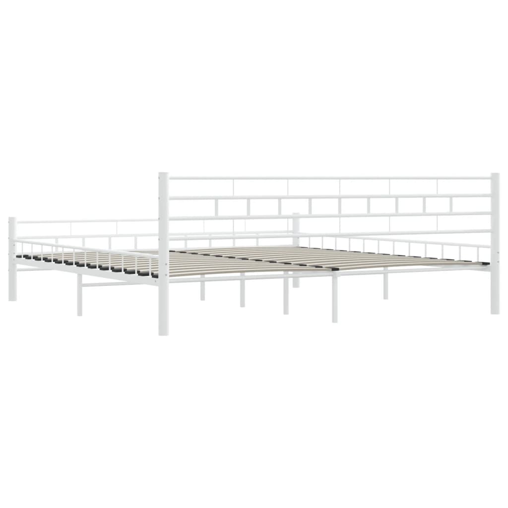 Estrutura de cama 200x200 cm metal branco