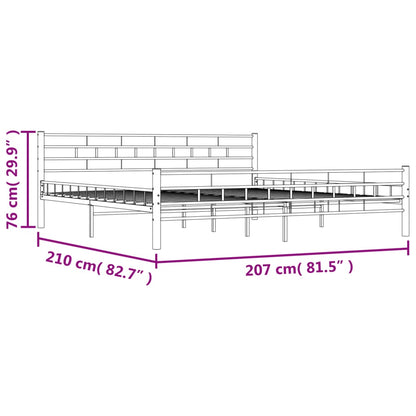 Estrutura de cama 200x200 cm metal branco