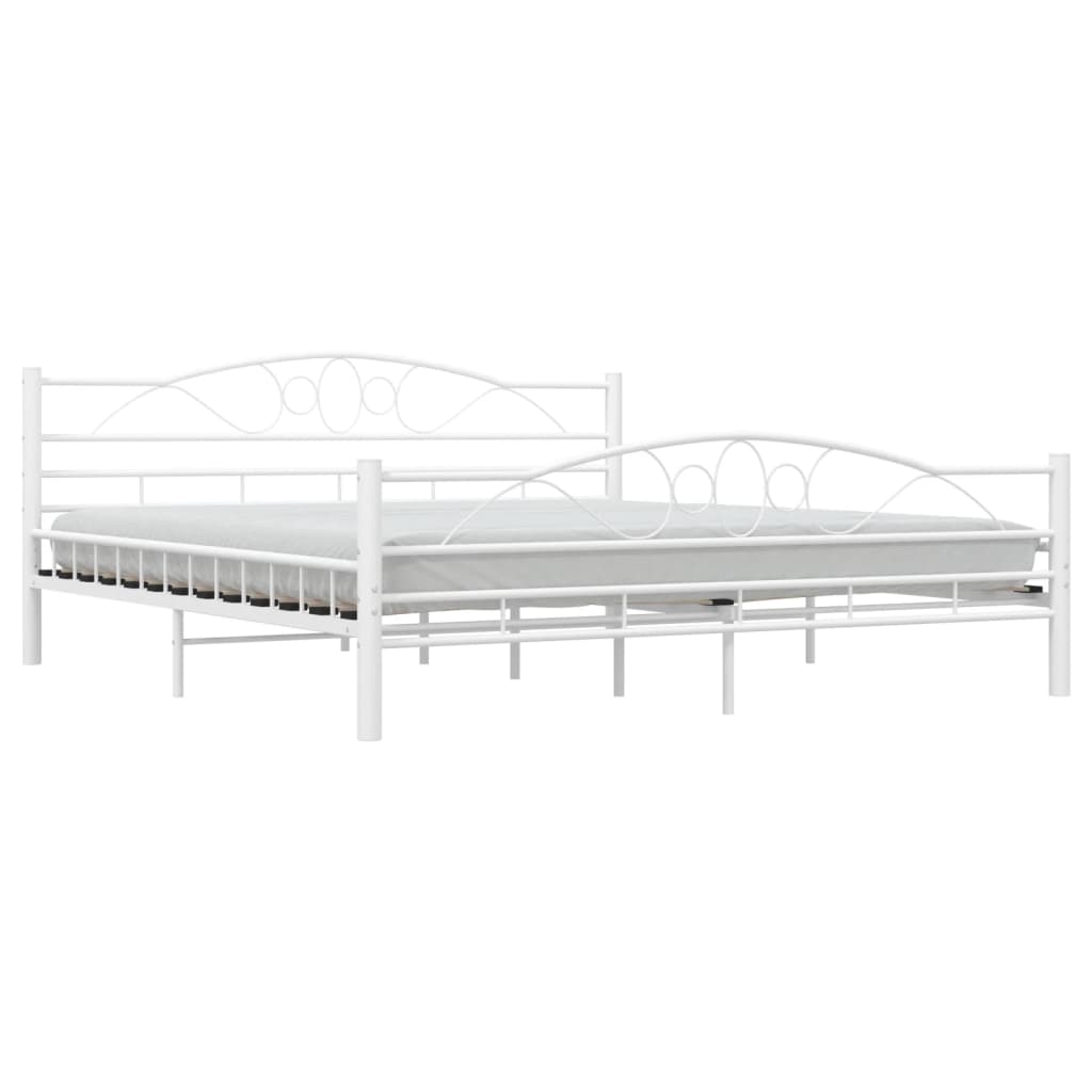 Estrutura de cama 180x200 cm metal branco