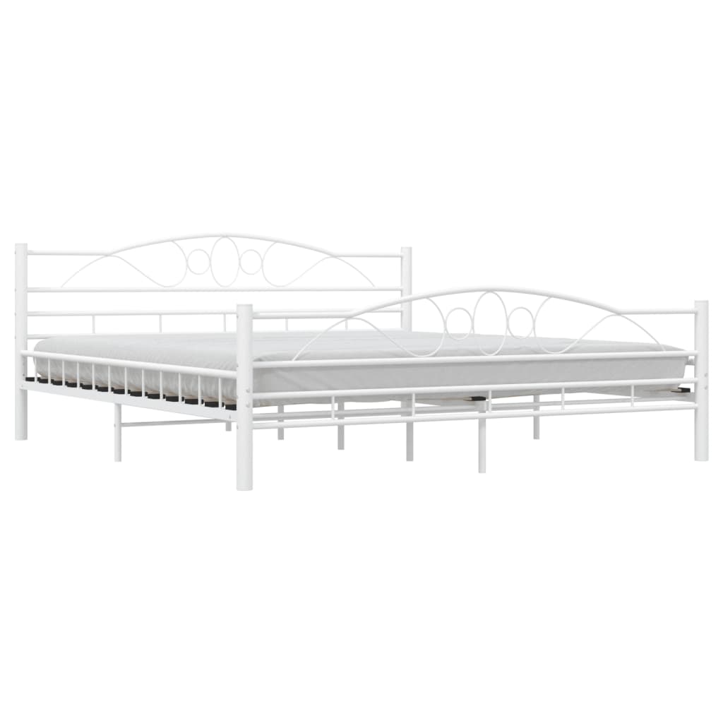 Estrutura de cama 180x200 cm metal branco