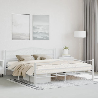 Estrutura de cama 180x200 cm metal branco