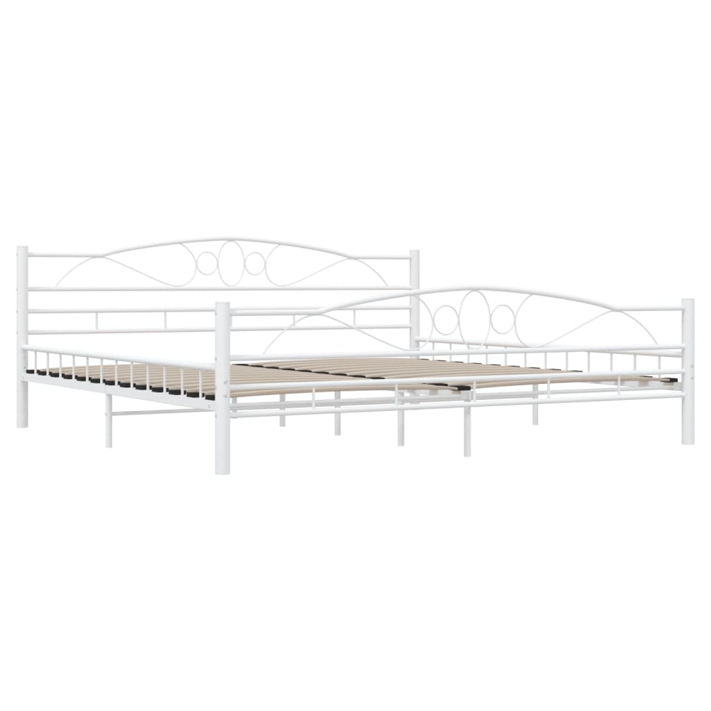 Estrutura de cama 200x200 cm metal branco