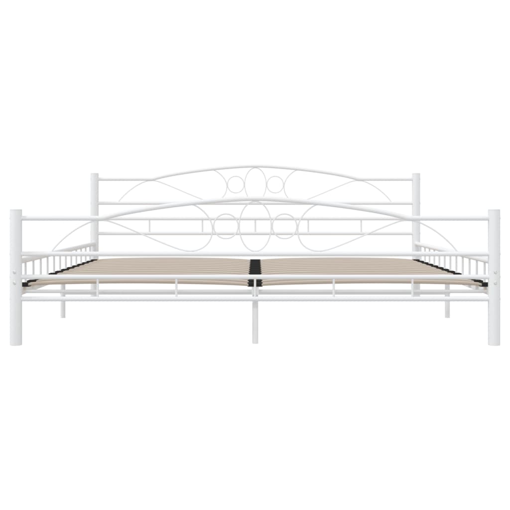 Estrutura de cama 200x200 cm metal branco