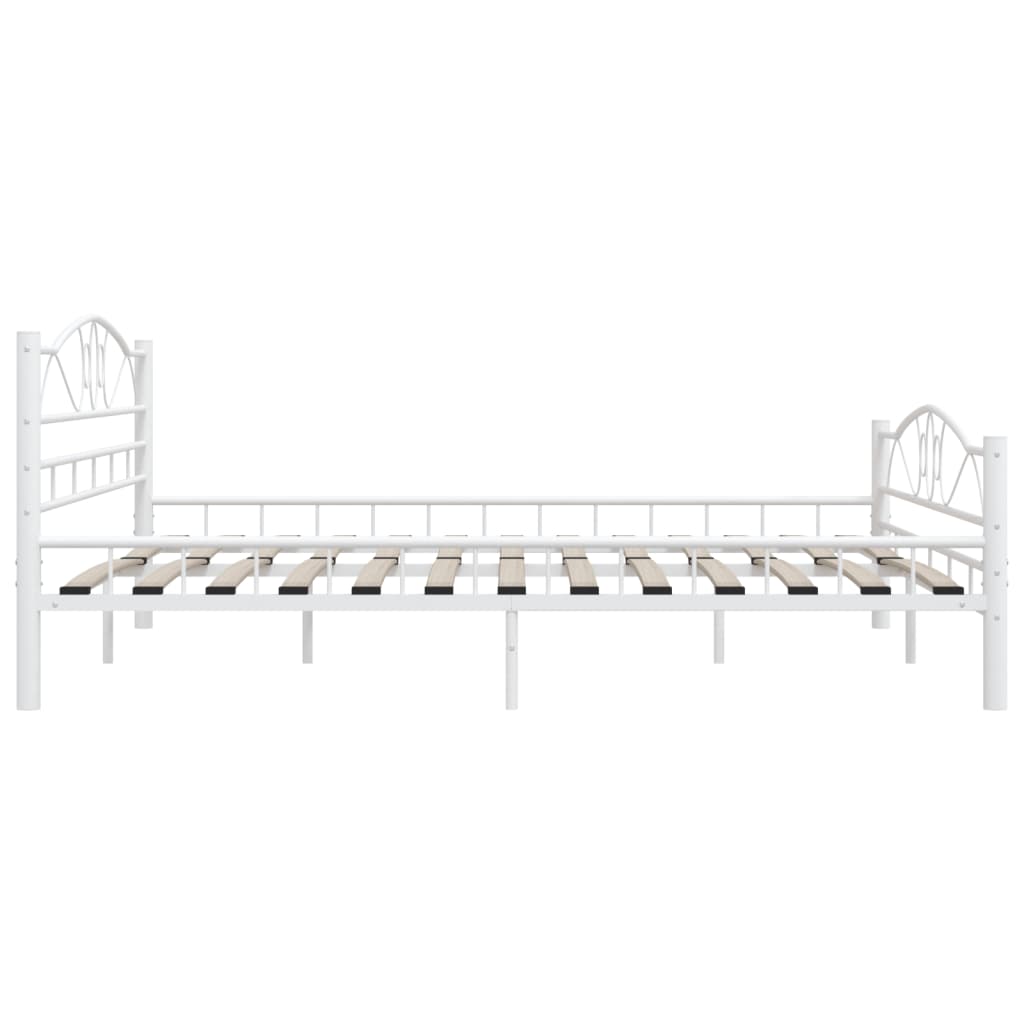 Estrutura de cama 200x200 cm metal branco