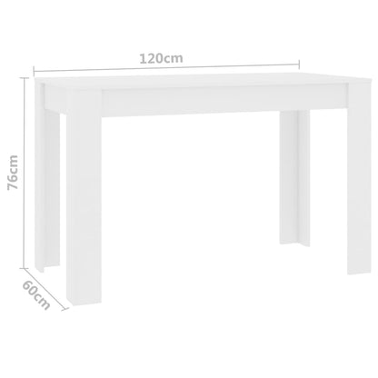 Mesa de Jantar Paola de 120 cm - Branco - Design Minimalista